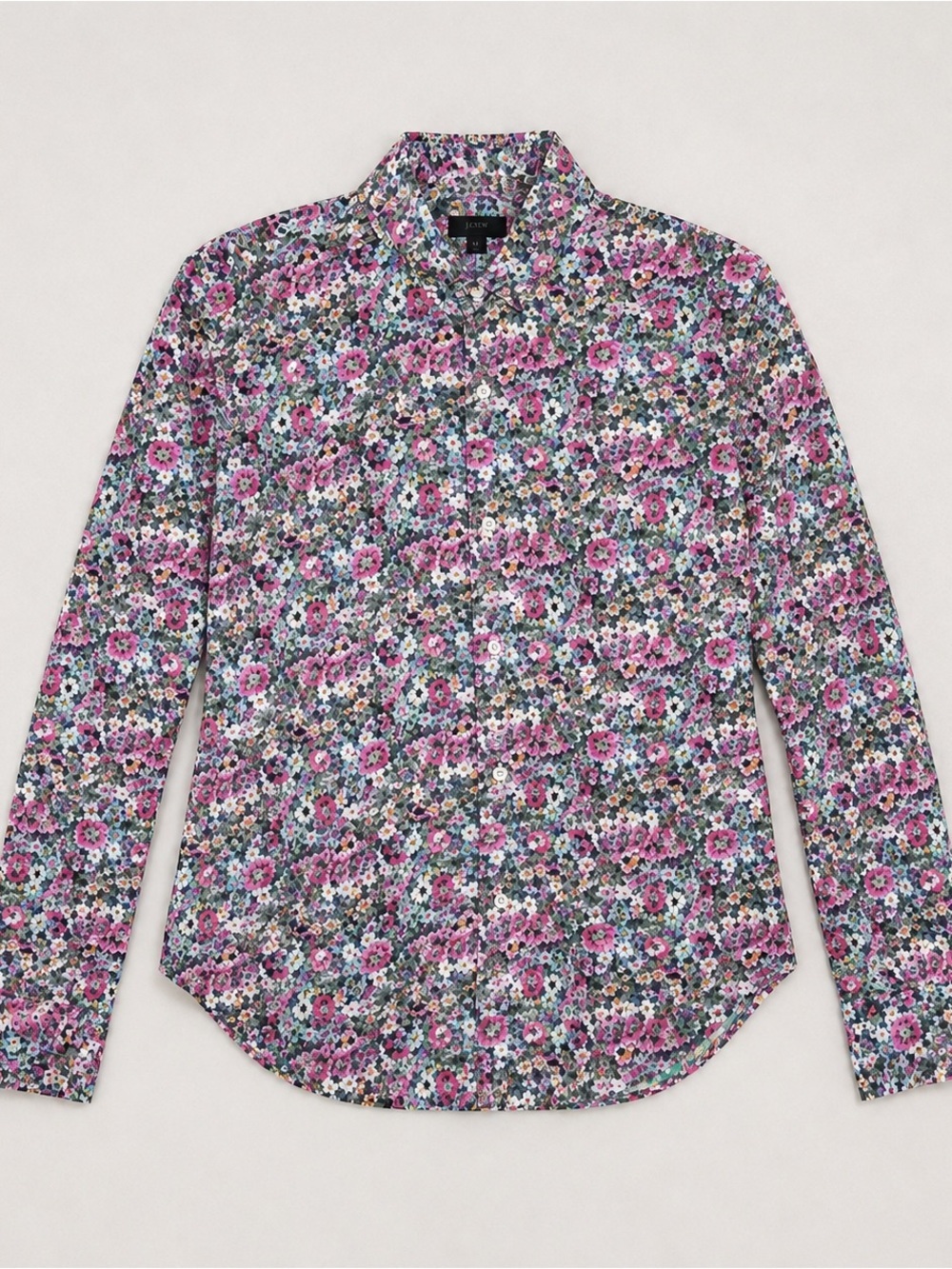Grand Frank Stockholm Multi Floral Rose Print Dress Shirt Mens Size 15.5 Slim